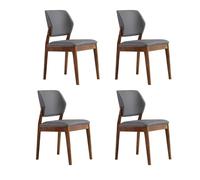 Confezione da 4 sedie ergonomiche in legno, moderne, impermeabili, in pelle, design facile da pulire, perfette per soggiorno e sala da pranzo, elegante set di mobili da cucina