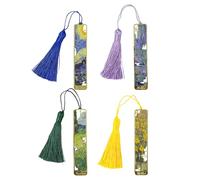 Confezione Da 4 Segnalibri, Segnalibri Creativi In Metallo, Segnalibri Moda Retrò, Unisex, Accessori Per Libri, Regali Per Gli Amanti Della Lettura