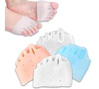 Confezione da 4 separatori per dita dei piedi per sollievo dall'alluce valgo, raddrizzatori e distanziatori per uomini e donne, multicolore