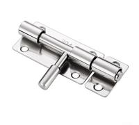 Confezione da 4 serrature in acciaio inox con bullone resistente, maggiore sicurezza per porte interne, adatta per montaggio verticale e orizzontale, lunga durata e (1)