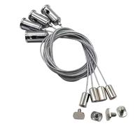 Confezione Da 4 Set Sospensione a Filo Regolabile Accessorio Domestico Portatile Per Plafoniera E Soluzione Per Appendere Quadri Decorativi