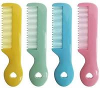 Confezione da 4 setole a punta rotonda per bambini, pettini per la cura del cuoio capelluto sensibile, per asilo nido, neonato, ragazza, ragazzo