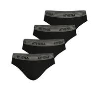 Confezione da 4 slip basic cotone Nero 3XL Tinta unita