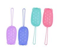 Confezione Da 4 Spazzole Esfolianti Per Doccia in Silicone Scrub Corpo Bifacciali Per Un Massaggio Delicato E Una Pulizia Profonda