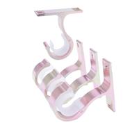 Confezione da 4 staffe per aste per tende in lega di alluminio, supporto di fissaggio per aste da 23 mm per tende per il miglioramento della casa