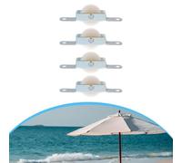 Confezione da 4 staffe per puleggia in corda per ombrelloni da terrazza, struttura in acciaio e ABS, rulli scorrevoli resistenti da 6,3 cm con doppi cuscinetti, calore