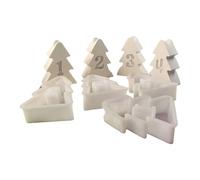 Confezione da 4 stampi in silicone a forma di albero di Natale a forma di numero, supporto per albero di Natale