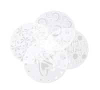Confezione da 4 stencil unici per torte a spruzzo per torte a forma di fiore, stencil per torte di compleanno, decorazioni per torte, stampi in plastica spray