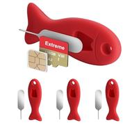 Confezione da 4 strumenti per la rimozione della scheda SIM con memoria per scheda SIM integrata, contiene perni di espulsione, apri-ago, compatibile con iPhone, Samsung e altri telefoni cellulari