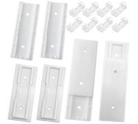 Confezione da 4 supporti autoadesivi per fissaggio a parete, con 16 clip per organizer per cavi, trasparenti, per telecomando, router, scrivania, computer, cucina, casa e ufficio