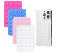 Confezione Da 4 Supporti Per Cellulare In Silicone A Ventosa Per Cellulare Supporto Per Smartphone Ventose Per Auto Supporto Per Cellulare Compatibile Con Tutti I Modelli Di Cellulare (4 Colori)