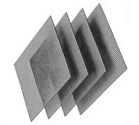 Confezione da 4 tappetini per barbecue resistenti al calore, antiaderenti, per griglie elettriche a gas, carbone, riutilizzabili, accessori per barbecue, 40 x 30 cm, nero (nero, 36 x 42 cm)