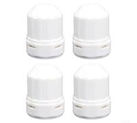 Confezione da 4 tappi per valvole termostatiche per termosifone, filettatura M30 x 1,5, regolatori di flusso bianchi con copertura di protezione per il controllo del sistema di riscaldamento, kit