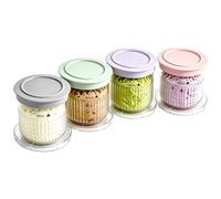 Confezione da 4 tazze da dessert per Cuisinart Ice Cream Maker ICE-FD10 & ICE-FD10RWB, FastFreeze Bowl Pinte, parti di ricambio con coperchi colorati, senza BPA e lavabili in lavastoviglie