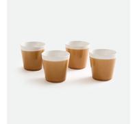 Confezione da 4 tazze di caffè effetto screpolatura, GOGAIN Giallo TU