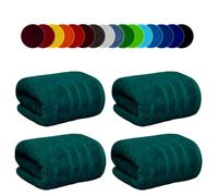 Confezione da 4 teli da bagno jumbo extra large 100x200cm in 100% cotone egiziano di grandi dimensioni per bagno XXL set di asciugamani super morbidi 600-GSM (Blue Lagoon, 4)