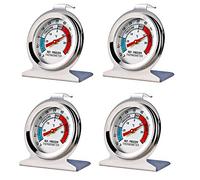 Confezione da 4 termometri per frigorifero e congelatore, quadrante grande