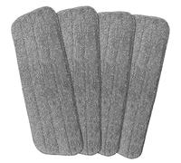 Confezione da 4 testine di ricambio per mocio spray, adatte per tutti i mocio e scopa rivela lavabili, 40 x 15 cm, confezione da 4 colori (grigio)