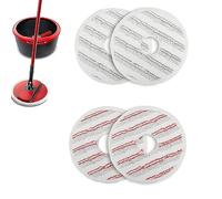 Confezione da 4 testine di ricambio per mocio Vileda Spin and Clean, lavabili e riutilizzabili in microfibra compatibili con la testina di rotazione Vileda per la pulizia dei pavimenti (2 rosse +
