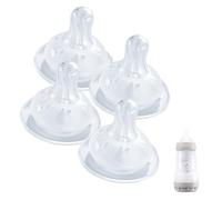 Confezione da 4 tettarelle compatibili con Mam Bottle, in morbido silicone per bottiglia, adatti per bottiglie MAM, flusso rapido, 6+ mesi
