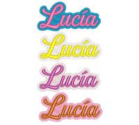 Confezione da 4 toppe personalizzate con nome ricamato per toppe vestiti, toppe zaino e vestaglie scolastiche | toppe termoadesive nome ricamato termoadesivo per bambini, lettere ricamate