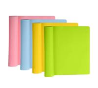 Confezione Da 4 Tovagliette In Silicone, Tovagliette Quadrate Colorate, Tovagliette Antiscottatura E Antiscivolo, Tovagliette Da Pittura Per Bambini, Tappetini Antiaderenti Per Pasta Da Gioco