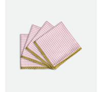 Confezione da 4 tovaglioli in cotone/lino Trattoria Bianco 45 x 45 cm