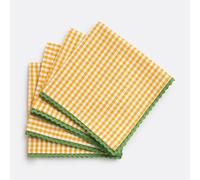 Confezione da 4 tovaglioli in cotone/lino Trattoria Giallo 45 x 45 cm