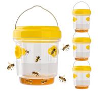 Confezione da 4 trappole per vespe, riutilizzabili, da appendere, per giacca gialla, vespe, calabroni e api, per giardino, patio, cortile, campeggio