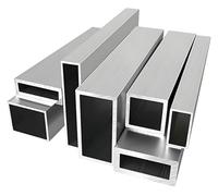 Confezione da 4 tubi quadrati in alluminio 6063 500 mm, 10x10 mm-15x30, senza saldatura for progetti fai te con profili metallici, ringhiere for strutture industriali(10x15x1mm)