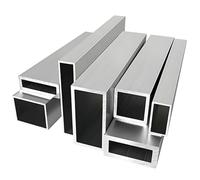 Confezione da 4 tubi quadrati in alluminio 6063 da 500 mm, 10x10 mm-15x30 mm, tubi quadrati senza saldatura for progetti fai da te con profili metallici, ringhiere for strutture industriali(12x12x1mm)