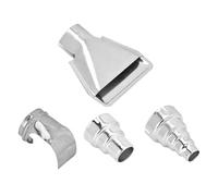 Confezione da 4 ugelli ad aria calda in acciaio inossidabile per apparecchiature professionali di saldatura/stiratura, per punte di calore di livello industriale, finitura argento