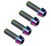 Confezione da 4 viti freno bicicletta in lega di titanio M5 x 15 mm viti fisse per attacco manubrio mountain per il fissaggio dell'attacco manubrio reggisella delle biciclette