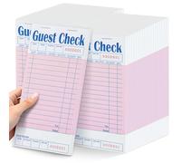 Confezione da 40/2000 biglietti per assegni ospiti per server, libri rosa per cameriere, blocchi note per server per ristoranti