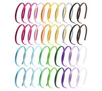 Confezione Da 40 Fasce Per Capelli Colorate, Fasce Per Capelli Sottili, Fasce Per Capelli In Plastica, Fasce Per Capelli In Raso, Accessori Per Capelli Carini, Accessori Per Capelli
