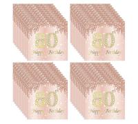 Confezione da 40 Fazzoletti per L'80° Compleanno, Accessori per Feste di Compleanno, Decorazioni per La Tavola per Feste, Tovaglioli Creativi