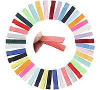Confezione da 40 fermagli per capelli in tessuto grosgrain, 5 cm, completamente foderati, forcine per capelli, accessori fai da te per bambine e bambini