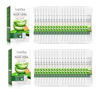 Confezione da 40 mini gel di aloe vera BIOLOGICO - Vegano | Con succo di foglie puro | 98% naturale e puro | Idratante per viso e corpo | Trattamento idratante | Gel di aloe vera biologico - Doposole