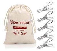 Confezione da 40 mollette in filo metallico resistente, per esterni, in acciaio inox, per appendere vestiti, mollette per vestiti, mollette per bucato, diametro 2 mm, lunghezza 6 cm