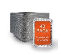 Confezione da 40 vaschette antigoccia in alluminio per barbecue Ninja OG701 Woodfire per esterni, compatibile anche con griglia Weber Spirit, Genesis, serie Q