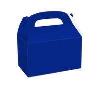 Confezione da 48 scatole di carta per bomboniere a forma di timpano bianco per feste di compleanno, 6x3,5x3,5 pollici, blu scuro