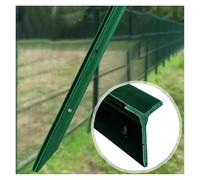 Confezione da 5/10 pali in acciaio verde con fascette con cerniera 1,3 m, supporto da giardino per recinzioni metalliche per piantare e paesaggistica sicure