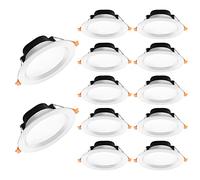 Confezione da 5/12 luci LED da soffitto a filo 3W-24W faretti da incasso a cialda da 2,5 pollici 3 pollici 4 pollici 6 pollici 8 pollici illuminazione LED da incasso luce fredda per apparecchi da cam