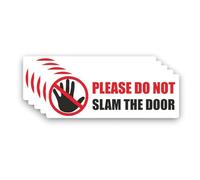 Confezione da 5 adesivi autoadesivi piccoli da 12 cm, con scritta in lingua inglese "Please Don't Slam the Door", impermeabili, per taxi, taxi, noleggio, segnale, avviso, decalcomania, avviso,