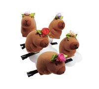 Confezione da 5 adorabili forcine per capibara fatte a mano fermaglio per capelli in peluche alla adatto per ragazze e giovani adulti carineria copricapo animali