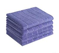 Confezione da 5 asciugamani da cucina in microfibra, morbidi e super assorbenti, per una pulizia efficiente e un'asciugatura rapida, asciugamani multiuso per uso domestico (viola scuro)