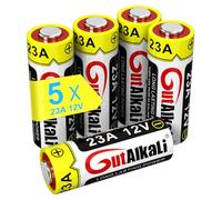 Confezione da 5 batterie alcaline A23 23 A GP23AE MN21 23 GA 12 V ad alta capacità 55 mAh per telecomandi, allarme, keyless entry, elettronica