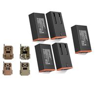 Confezione da 5 batterie di ricambio compatibili con MMA-EM8, Edge Cellular Trail Camera, Moultrie Edge, Edge PRO, Edge 2, Edge 2 PRO