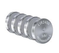 Confezione da 5 batterie ricaricabili al litio LIR2450 2450 3,6 V sostituiscono CR2450 DL2450 BR2450 per orologio con telecomando