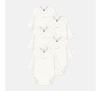 Confezione da 5 body nascita a maniche lunghe Bianco 1 mese - 54 cm Tinta unita